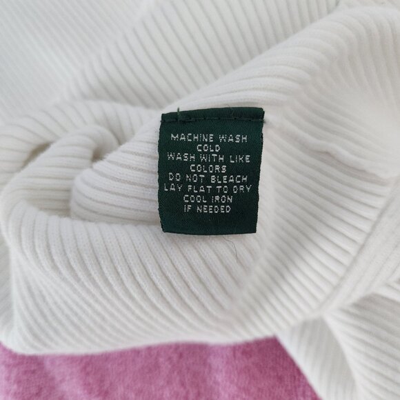 Lauren Ralph Lauren White Ribbed Turtleneck Size XL - Picture 14 of 15